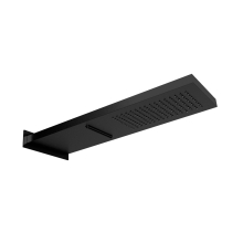 Herzbach LIVING SPA Wand-Regenbrause 537x165mm Regen/Schwall Schwarz matt
