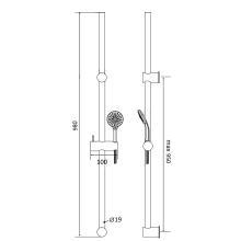 Beitz & Walz AQVABASIC III Renovierset 1-strahlig chrom