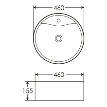 Beitz & Walz AqvaCeramica Aufsatzwaschtisch rund 460 mm weiß