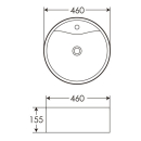 Beitz & Walz AqvaCeramica Aufsatzwaschtisch rund 460...