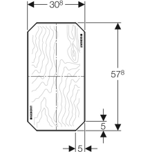 Geberit GIS Montageplatte universell, 310 x 580 mm