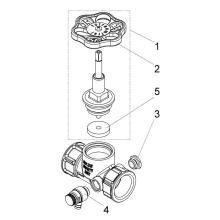 Schlösser Armaturen DURCHGANGSVENTIL, MUFFENANSCHL. M.ENTL, STEIG.SPINDEL, DN50, IG 2"