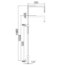 Beitz & Walz AQVASHOWER Standbrause 90° x 90°