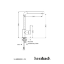 Herzbach LIVING Spültisch-Einlochbatterie Griff...
