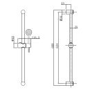 Beitz & Walz AQVAPLUS Brauseset 90cm 5-strahlig chrom