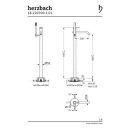 Herzbach DEEP Wanneneinlaufsäule