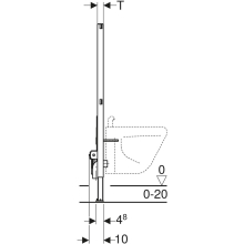 Geberit Duofix Bidet-Element für Einlocharmatur, Bauhöhe 1120 mm