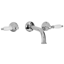 Herzbach ANAIS CLASSIC Waschtisch-Brückenbatterie Farbset Stilgriffe 210mm Chrom