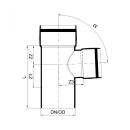 PoloPlast POLO KAL XS Abzweig DN 110/90, 87,5 Grad