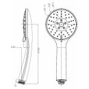 Beitz & Walz AQVABASIC III Handbrause 3-strahlig chrom