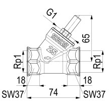 Schlösser Armaturen RUECKSCHLAGVENTIL, SCHRAEGSITZ MUFFENANSCHLUSS, DN25, G 1"