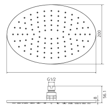 Beitz & Walz AQVADESIGN Kopfbrause 300 mm oval, chrom