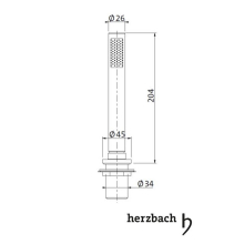 Herzbach DESIGN iX Schlauchbrausegarnitur rund Edelstahl
