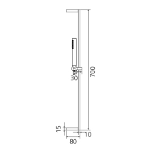 Beitz & Walz AQVADESIGN Brauseset 70cm rund chrom
