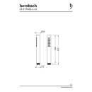 Herzbach LIVING SPA Stabhandbrause rund Schwarz matt
