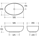 Beitz & Walz AqvaCeramica Aufsatzwaschtisch oval 63...