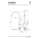 Herzbach MARE Spültisch-Einlochbatterie Griff...