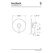 Herzbach DEEP BLACK Brausebatterie Farbset Schwarz matt