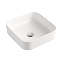 Beitz & Walz AqvaCeramica Aufsatzbecken "SlimRim" 385 x 385 mm weiß-