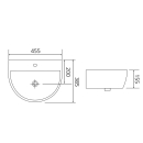 Beitz & Walz AqvaDesign Handwaschbecken 450 x 385 mm...