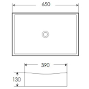 Beitz & Walz AqvaCeramica Aufsatzbecken eckig 650 x...