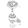 Schlösser Armaturen OBERTEIL M.ENTL, GERADS/MARKTM STEIG.SPINDEL, DN15, 1/2", MESSING