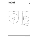 Herzbach DEEP Brausebatterie Farbset Chrom