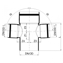 PoloPlast POLO KAL XS Doppelabzweig DN 110/75/75, 87,5...