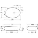 Beitz & Walz AqvaCeramica Aufsatzbecken 690 x 435 mm...