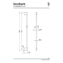 Herzbach LIVING SPA Wandstange Slide M 900mm Schwarz matt