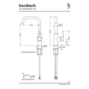 Herzbach DEEP BLACK Einhebel-Waschtisch-Armatur M-SIZE