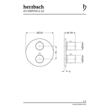 Herzbach LIVING Thermostat-Farbset 3 Verbraucher rund rund Schwarz matt