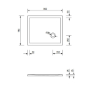 Schröder Rechteck Duschwanne Flat Corner E 90x75x2 cm