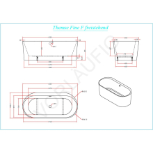 Schröder Badewanne Themse Fine F 180x80x46/60 cm weiß