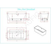 Schröder Badewanne Tiber Fine F 180x80x46/60 cm weiß