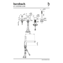 Herzbach DESIGN iX Vierloch-Wannenarmatur mit Auslauf...