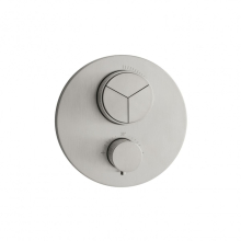 Herzbach LIVING PUSH Thermostat-Farbset 3 Verbraucher rund rund Edelstahl