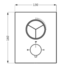 Herzbach LIVING PUSH Thermostat-Farbset 3 Verbraucher eckig rund Edelstahl