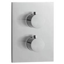 Herzbach LIVING Thermostat-Farbset 2 Verbraucher eckig rund Edelstahl