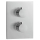 Herzbach LIVING Thermostat-Farbset 2 Verbraucher eckig rund Edelstahl