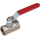 Kugelhahn 3/8" roter Stahlblechhebel Puteus
