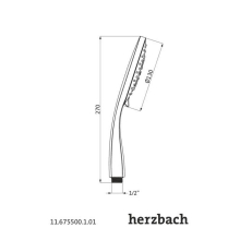 Herzbach LIVING SPA Handbrause 130mm Multifunktion Chrom