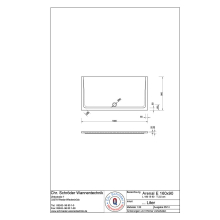 Schröder Rechteck Duschwanne Arenal E 180x90x2,5 cm weiß