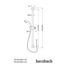 Herzbach MODENA Duo Wandstangenset 900mm Chrom