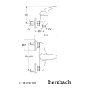 Herzbach LARGO Brausebatterie Aufputz Chrom