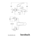 Herzbach LARGO Wannenbatterie Aufputz Chrom