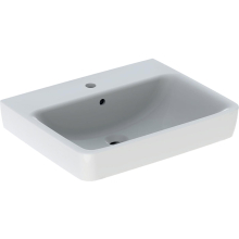 Geberit Waschtisch Renova Plan mit HL mittig, mit ÜL 600x480mm weiß