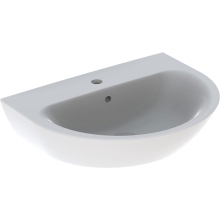 Geberit Waschtisch Renova mit HL mittig, mit ÜL 650x500mm weiß
