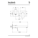 Herzbach NEO CASTELL Waschtisch-Wandbatterie Farbset...