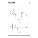 Herzbach NEO CASTELL Waschtisch-Wandbatterie Farbset...